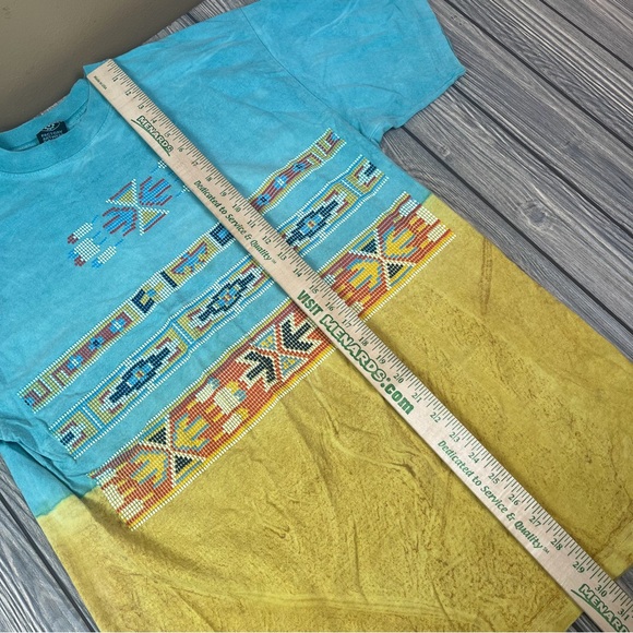 Vintage 90s Native-Indian Beaded Tie-Dyed T-Shirt Large 100% Cotton - Picture 5 of 14